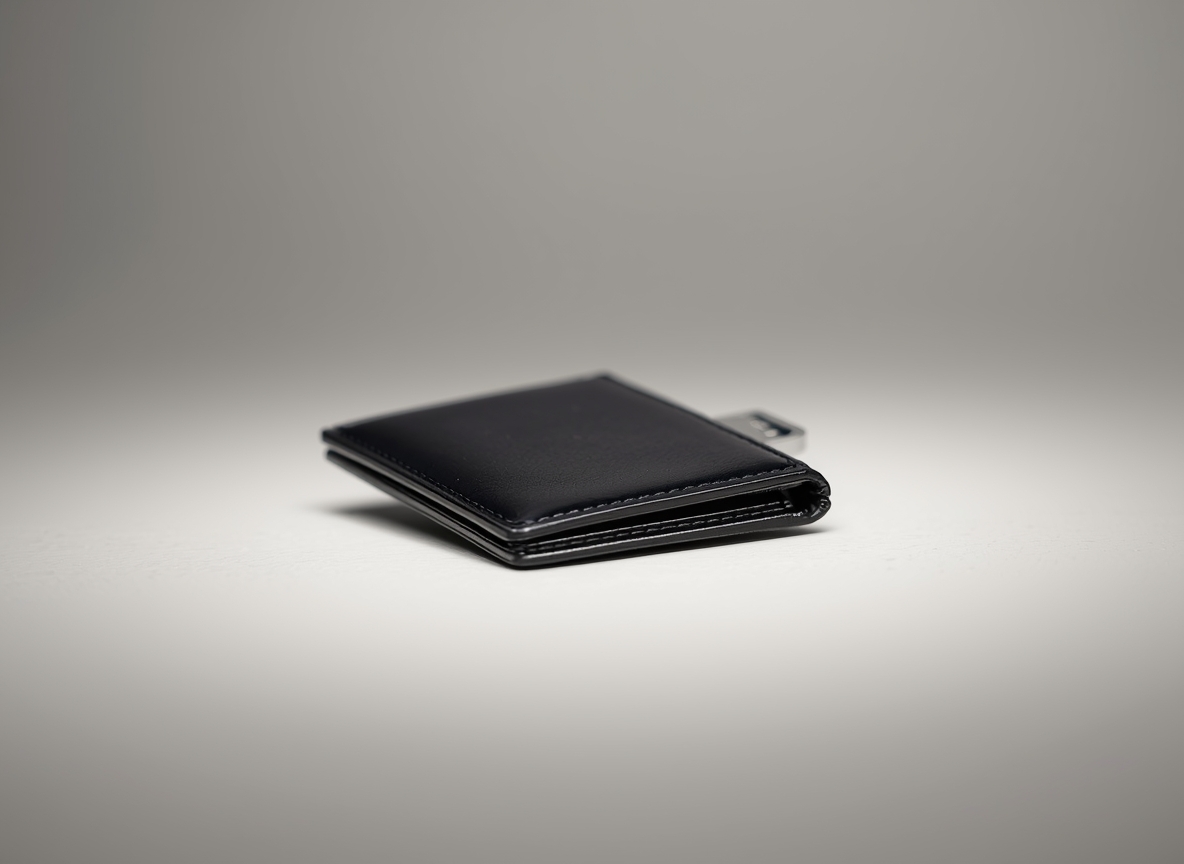 Floxarixhrozal Slim Cardholder in Black Leather