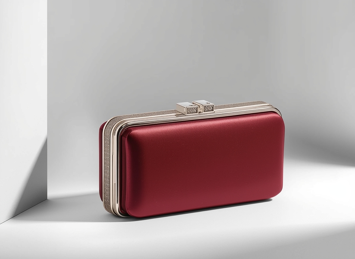 Floxarixhrozal Structured Box Clutch with Metal Frame